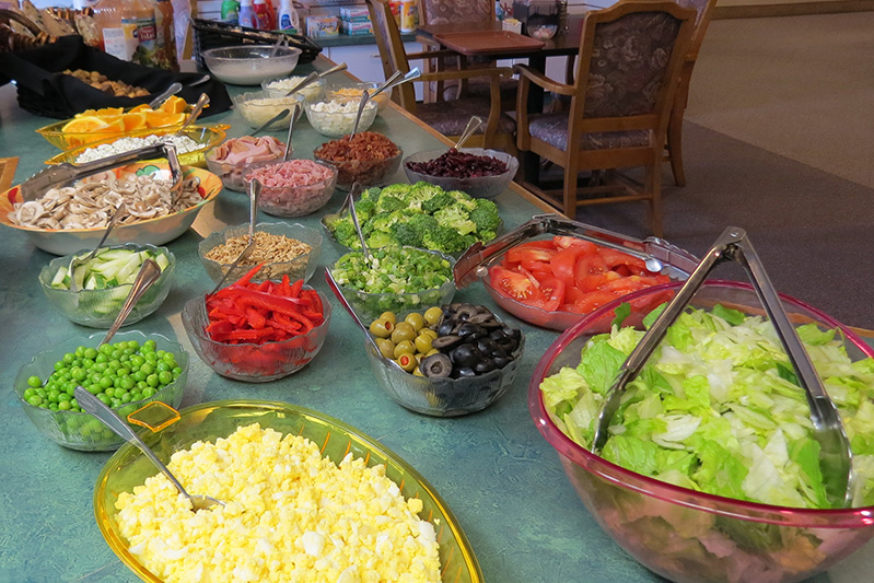salad bar at Garden Cafe