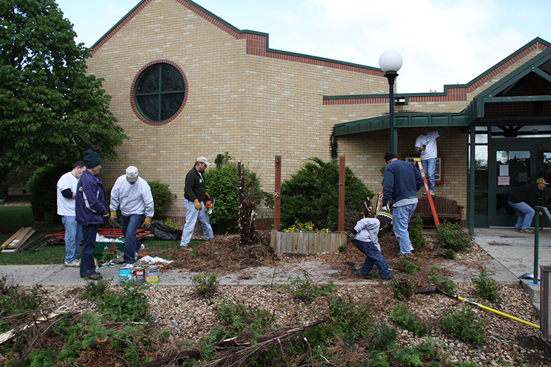 In Chaska, volunteers are doing some landscaping